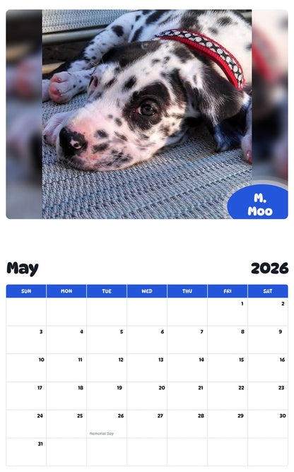 2026 - 2027 M. Moo - Pawidols Pet Calendar
