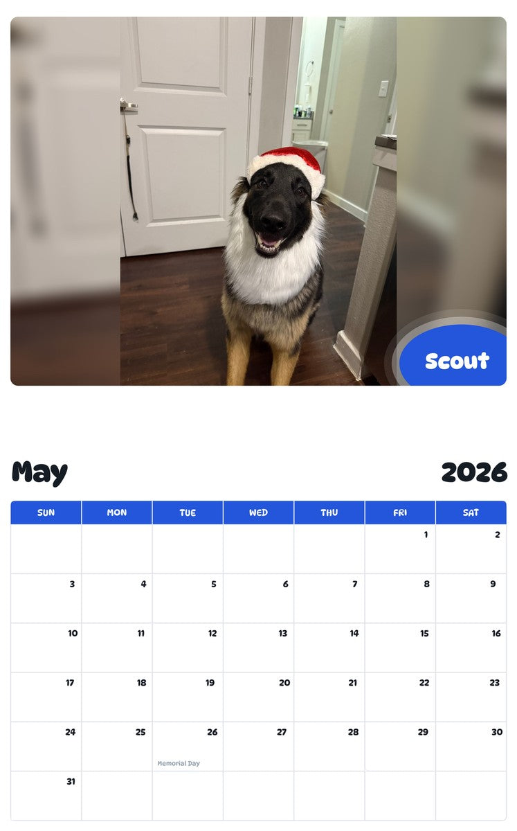 2026 - 2027 Scout - Pawidols Pet Calendar