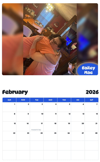 October 2025 - September 2026 Bailey Mae - Pawidols Pet Calendar