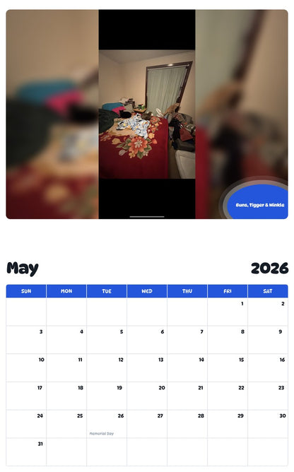 2026 - 2027 Buns, Tigger & Winkle - Pawidols Pet Calendar
