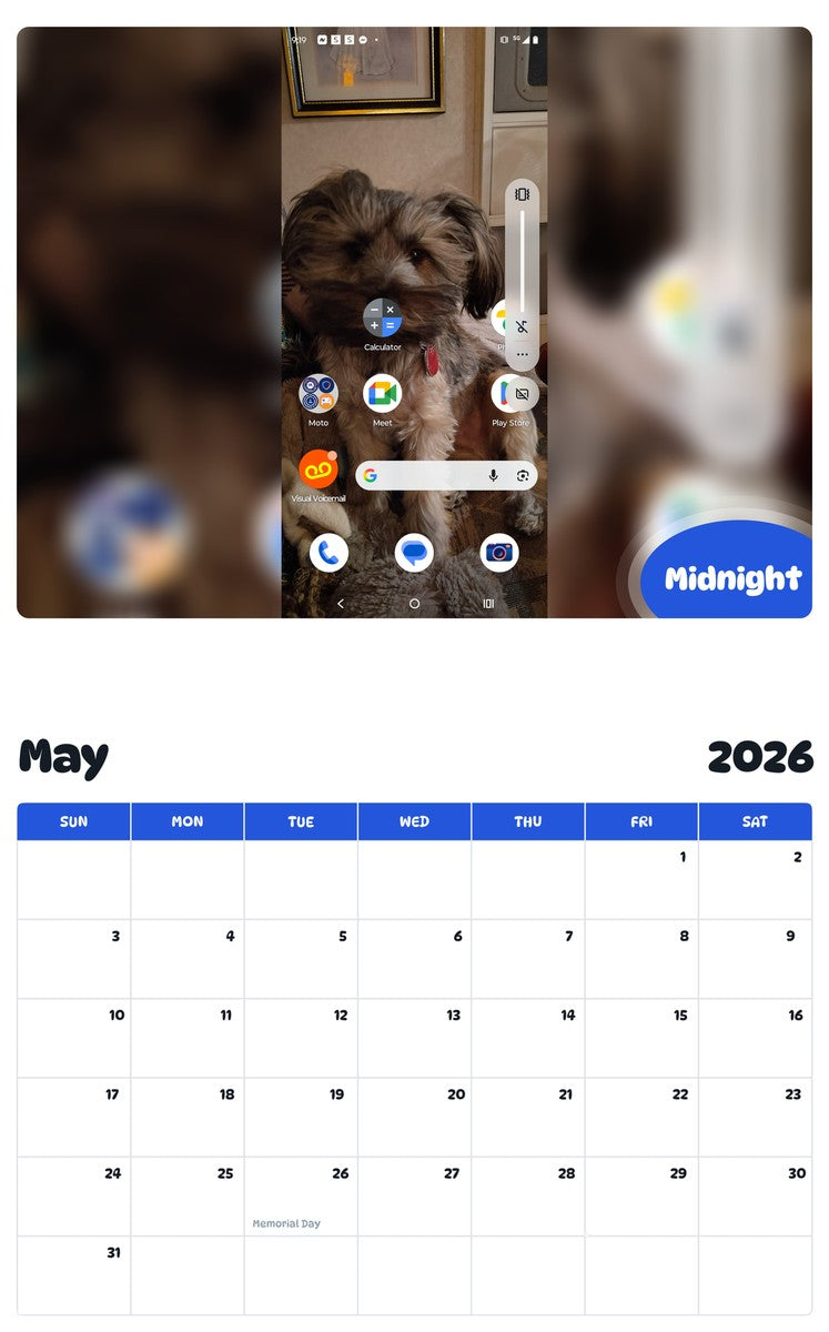 2026 - 2027 Midnight - Pawidols Pet Calendar