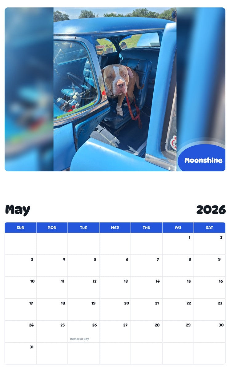 2026 - 2027 Moonshine - Pawidols Pet Calendar
