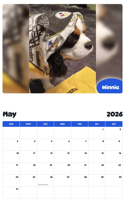 2026 - 2027 Winnie - Pawidols Pet Calendar