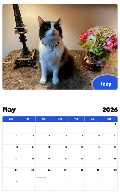 2026 - 2027 Izzy - Pawidols Pet Calendar