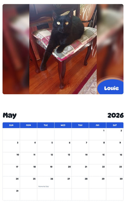 2026 - 2027 Louie - Pawidols Pet Calendar