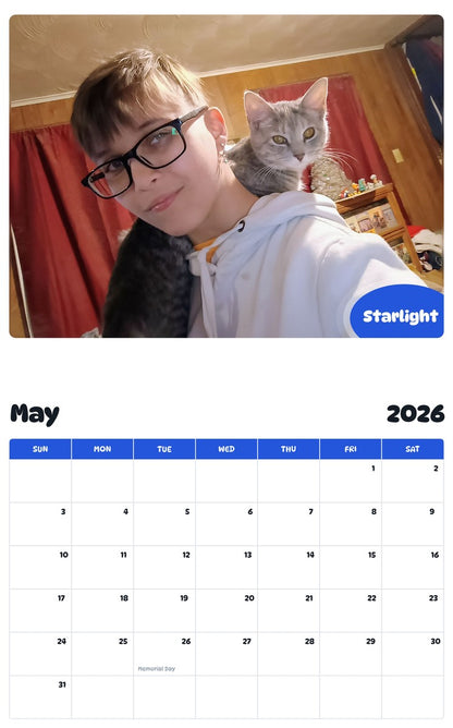 2026 - 2027 Starlight - Pawidols Pet Calendar