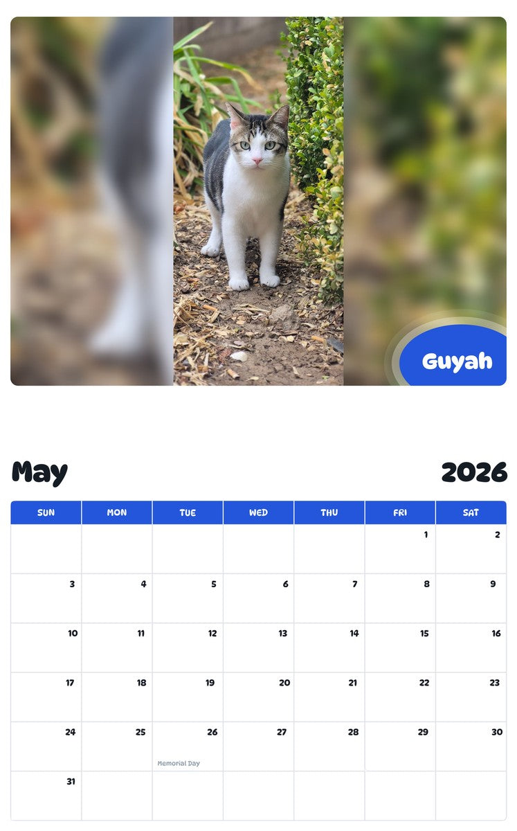 2026 - 2027 Guyah - Pawidols Pet Calendar