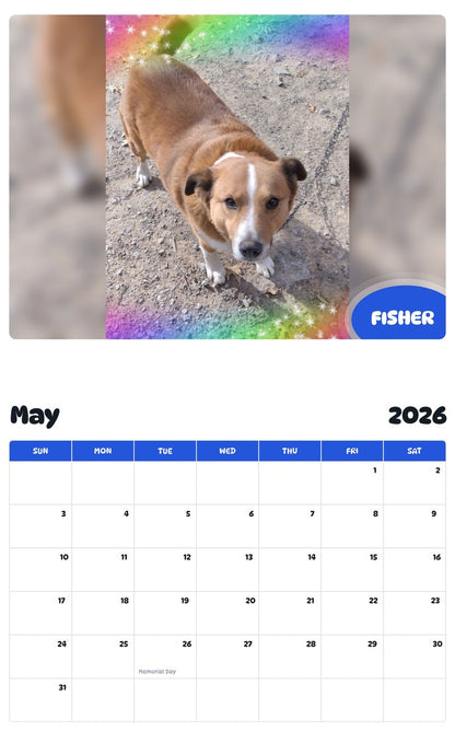 2026 - 2027 FISHER - Pawidols Pet Calendar