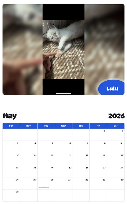 2026 - 2027 Lulu - Pawidols Pet Calendar