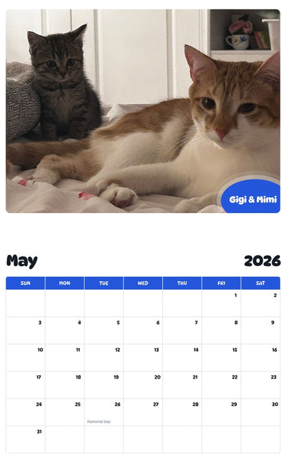 2026 - 2027 Gigi & Mimi - Pawidols Pet Calendar