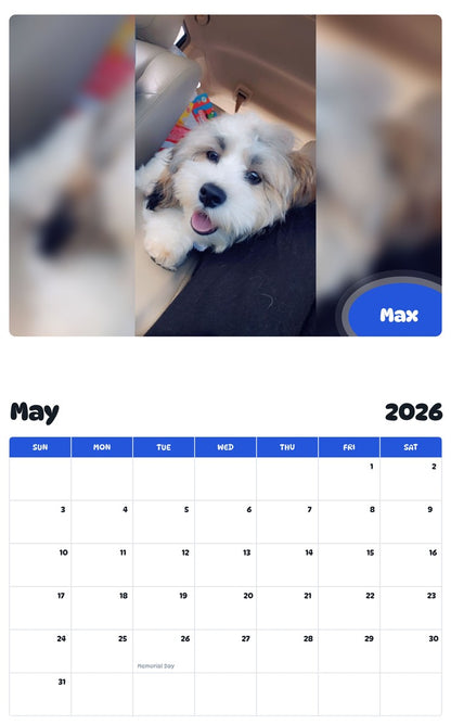 2026 - 2027 Max - Pawidols Pet Calendar