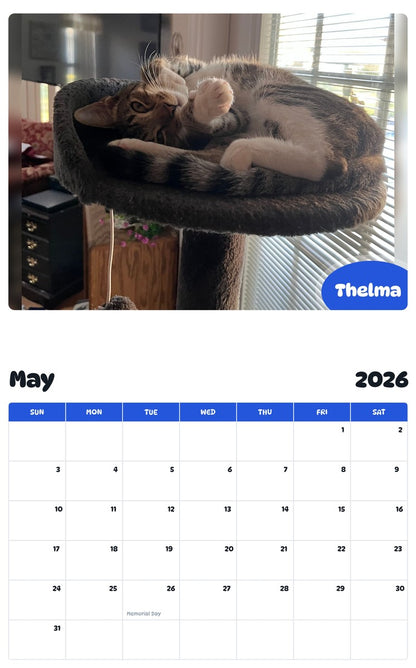 2026 - 2027 Thelma - Pawidols Pet Calendar