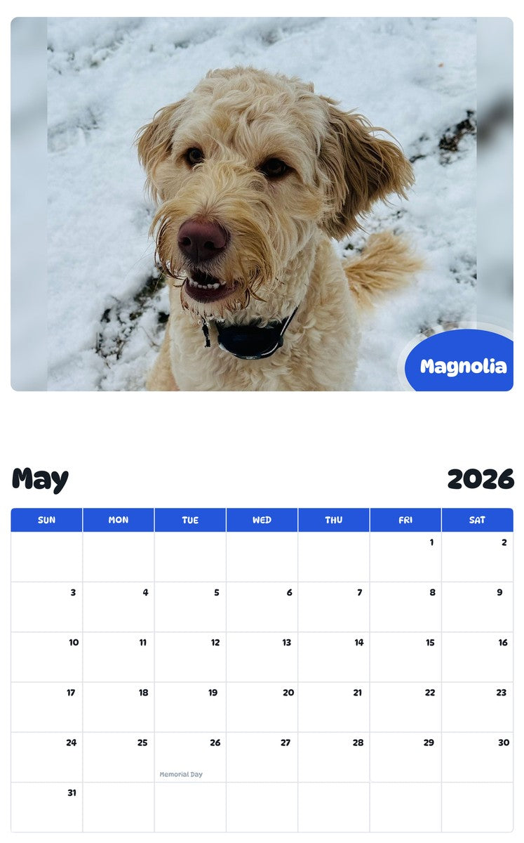 2026 - 2027 Magnolia - Pawidols Pet Calendar