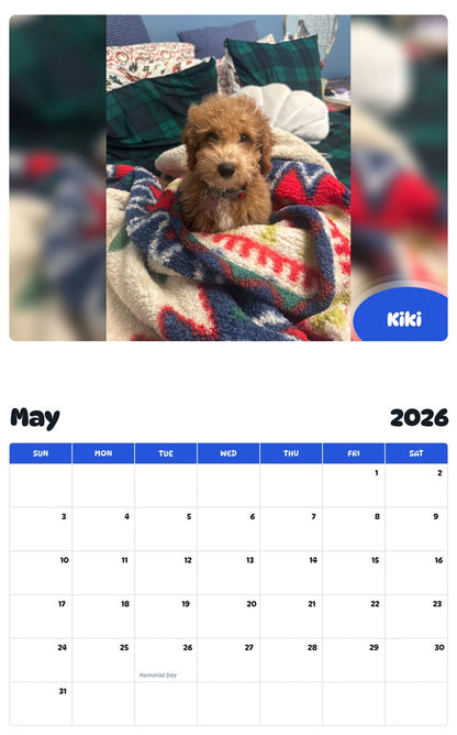 2026 - 2027 Kiki - Pawidols Pet Calendar