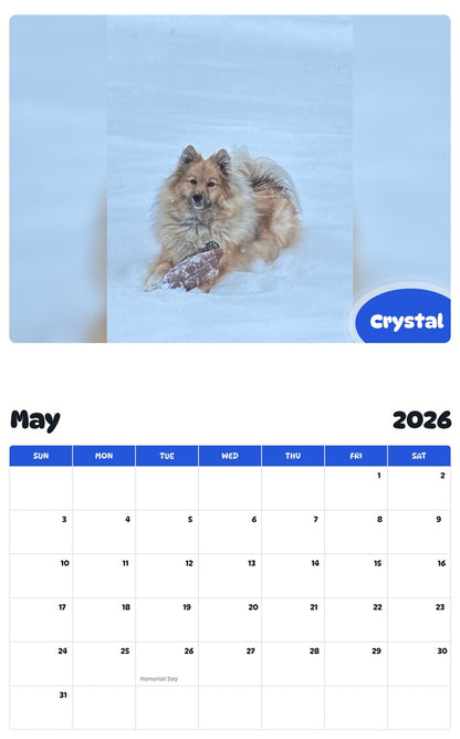 2026 - 2027 Crystal - Pawidols Pet Calendar