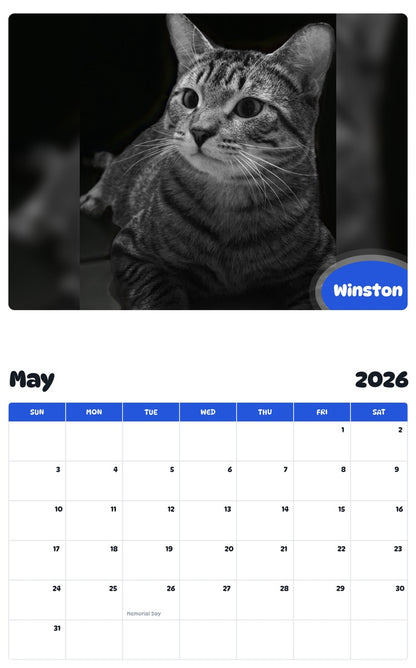 2026 - 2027 Winston - Pawidols Pet Calendar