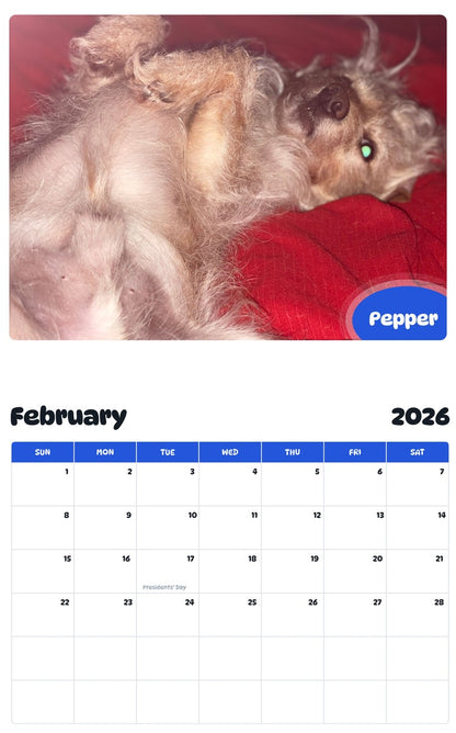 October 2025 - September 2026 Pepper - Pawidols Pet Calendar