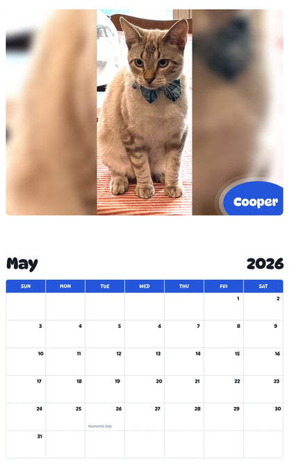 2026 - 2027 Cooper - Pawidols Pet Calendar