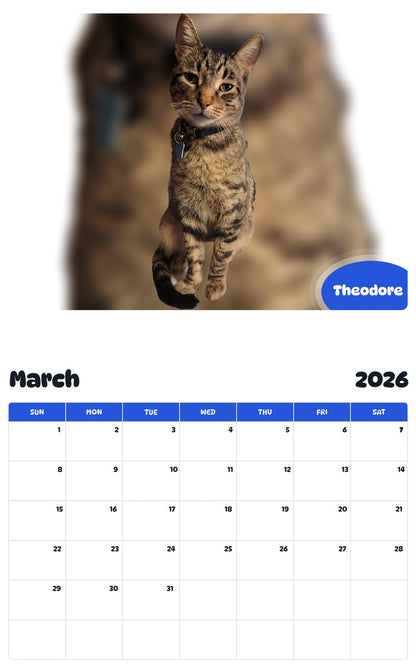 November 2025 - October 2026 Theodore - Pawidols Pet Calendar