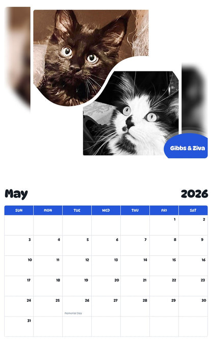 2026 - 2027 Gibbs & Ziva - Pawidols Pet Calendar
