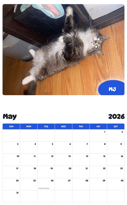 2026 - 2027 MJ - Pawidols Pet Calendar
