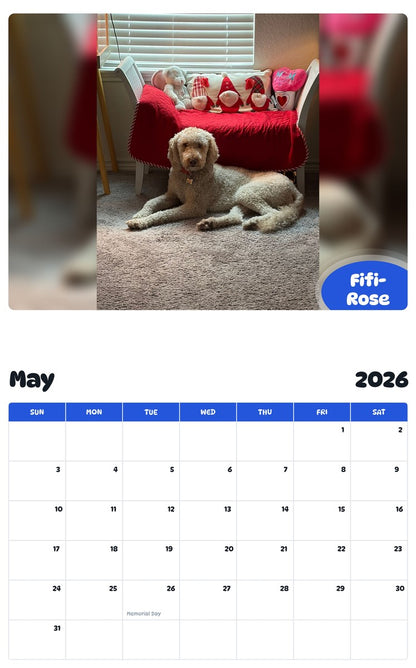 2026 - 2027 Fifi-Rose - Pawidols Pet Calendar