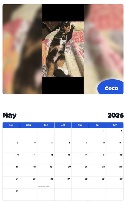 2026 - 2027 Coco - Pawidols Pet Calendar