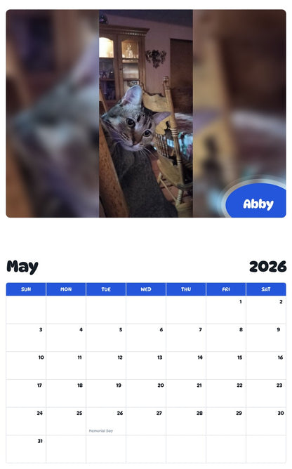 2026 - 2027 Abby - Pawidols Pet Calendar