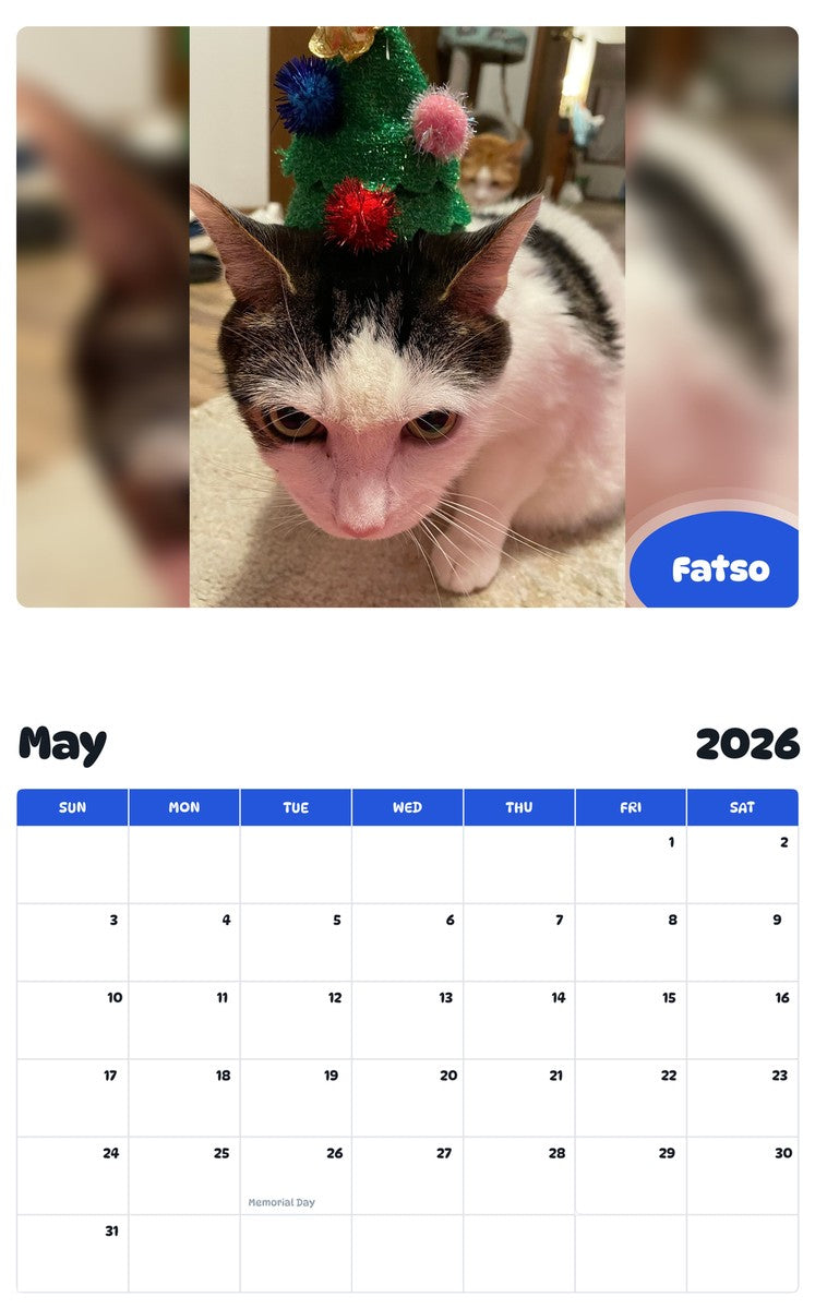 2026 - 2027 Fatso - Pawidols Pet Calendar