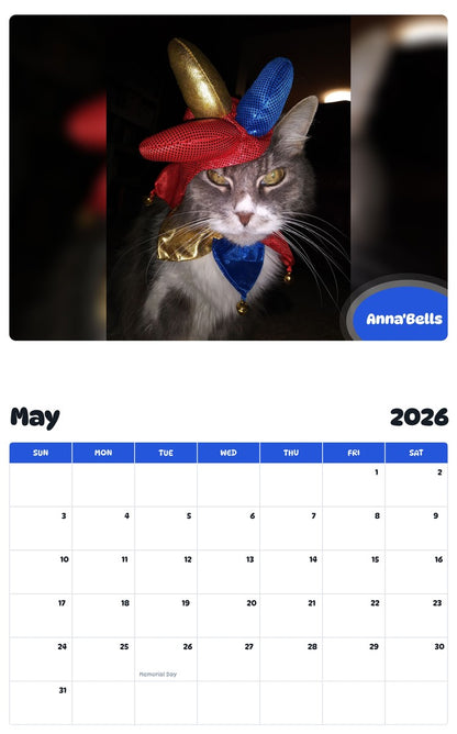 2026 - 2027 Anna'Bells - Pawidols Pet Calendar