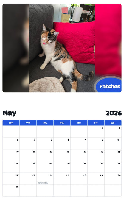 2026 - 2027 Patches - Pawidols Pet Calendar