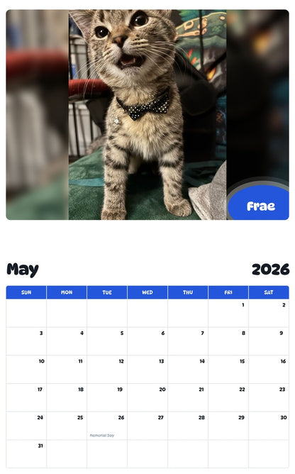 2026 - 2027 Frae - Pawidols Pet Calendar