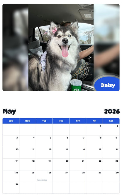 2026 - 2027 Daisy - Pawidols Pet Calendar