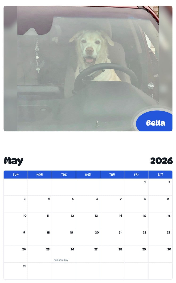 2026 - 2027 Bella - Pawidols Pet Calendar