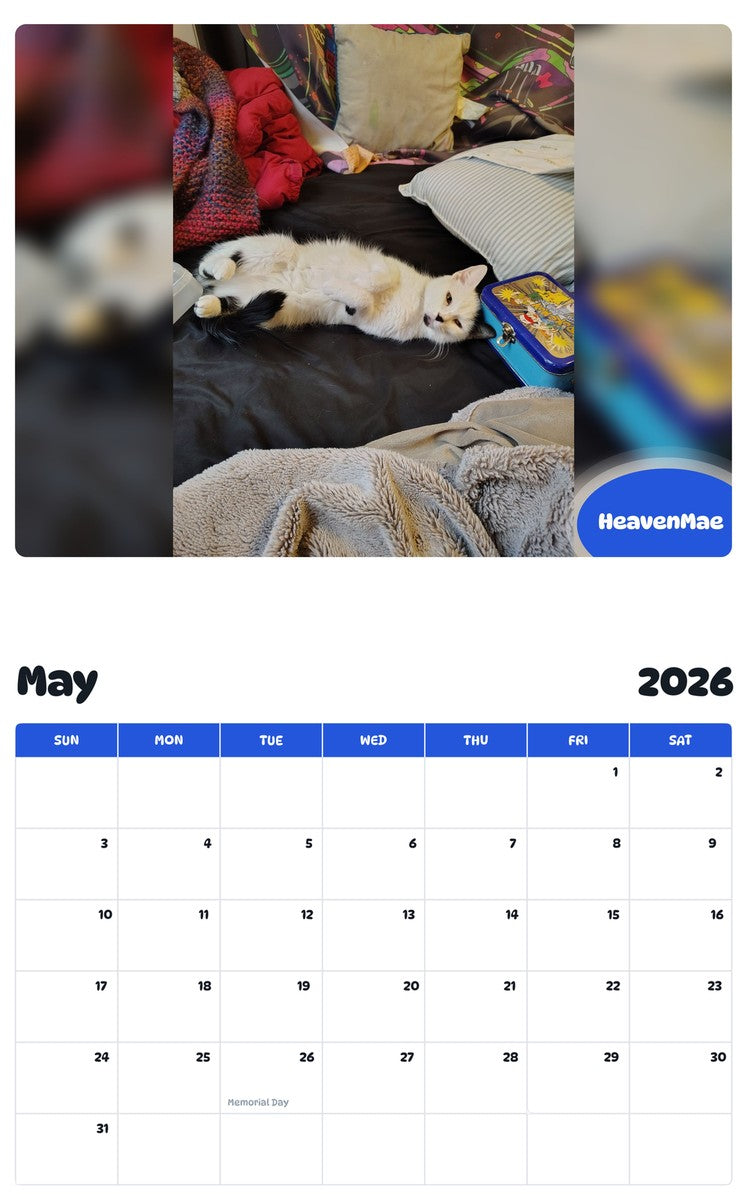 2026 - 2027 HeavenMae - Pawidols Pet Calendar