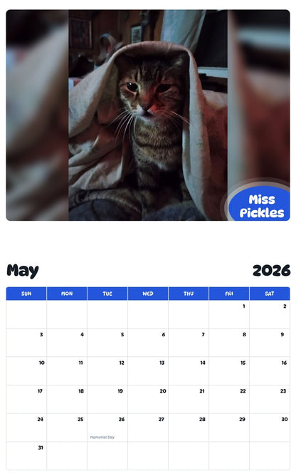 2026 - 2027 Miss Pickles - Pawidols Pet Calendar