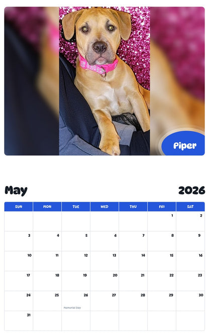 2026 - 2027 Piper - Pawidols Pet Calendar