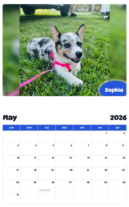 2026 - 2027 Sophie - Pawidols Pet Calendar
