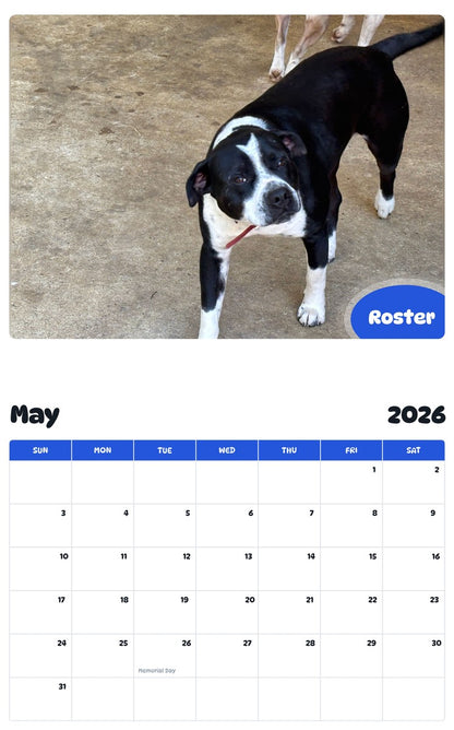 2026 - 2027 Roster - Pawidols Pet Calendar