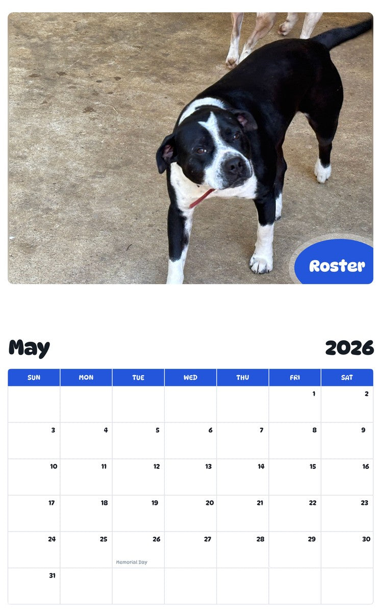 2026 - 2027 Roster - Pawidols Pet Calendar