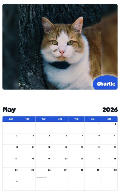 2026 - 2027 Charlie - Pawidols Pet Calendar