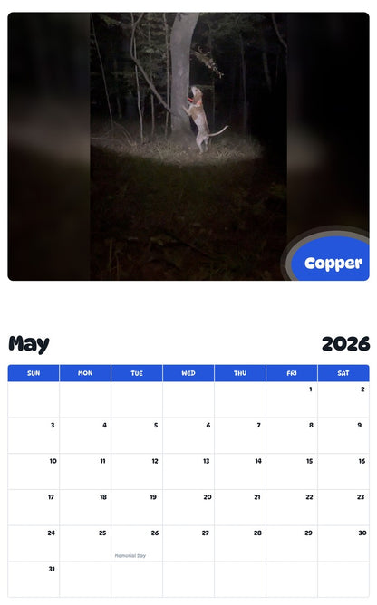 2026 - 2027 Copper - Pawidols Pet Calendar