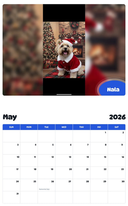 2026 - 2027 Nala - Pawidols Pet Calendar