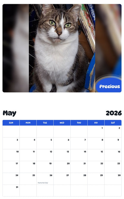 2026 - 2027 Precious - Pawidols Pet Calendar