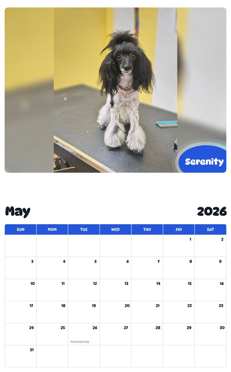 2026 - 2027 Serenity - Pawidols Pet Calendar