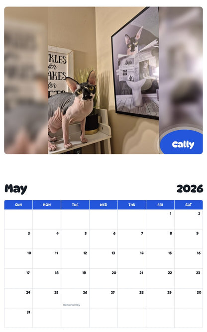 2026 - 2027 Cally - Pawidols Pet Calendar