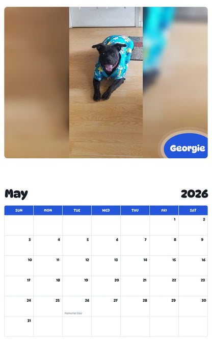 2026 - 2027 Georgie - Pawidols Pet Calendar