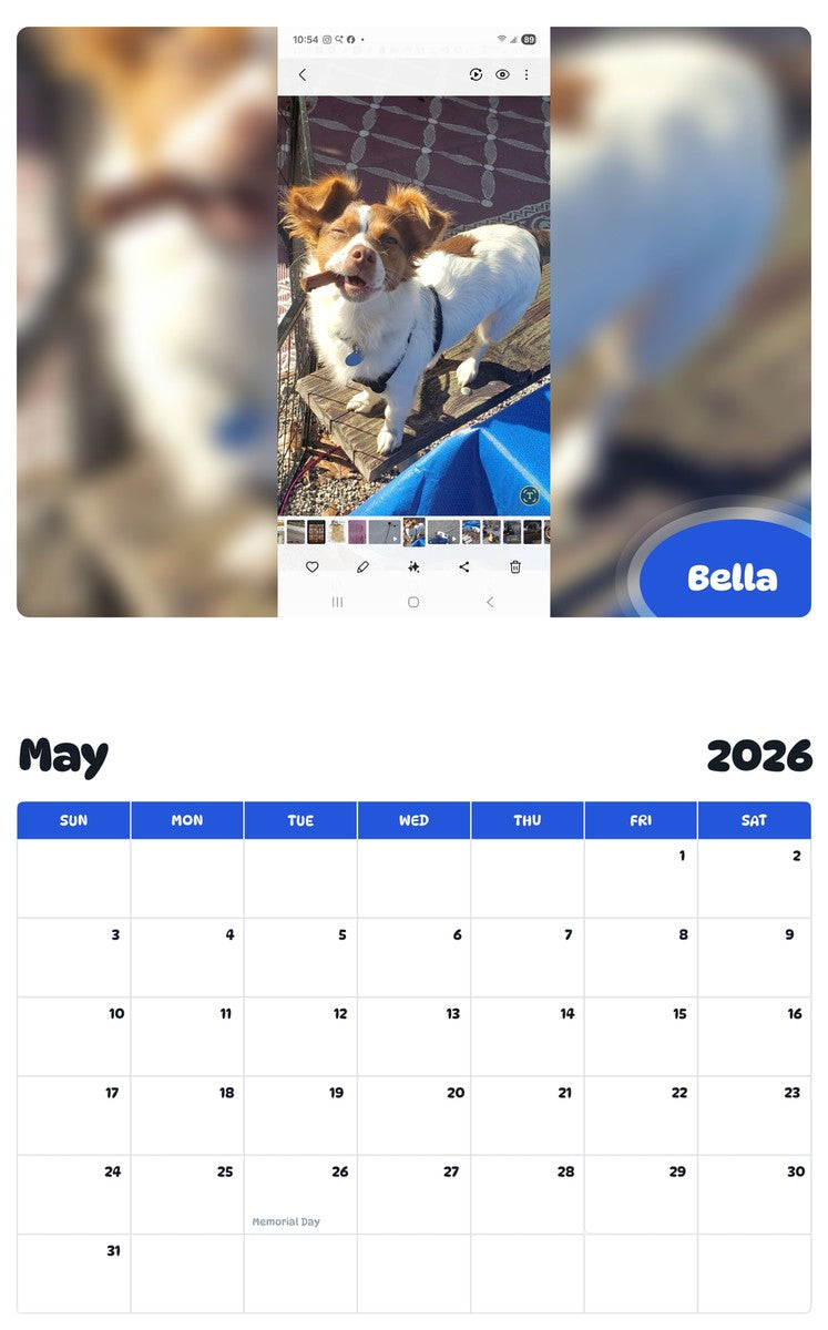 2026 - 2027 Bella - Pawidols Pet Calendar