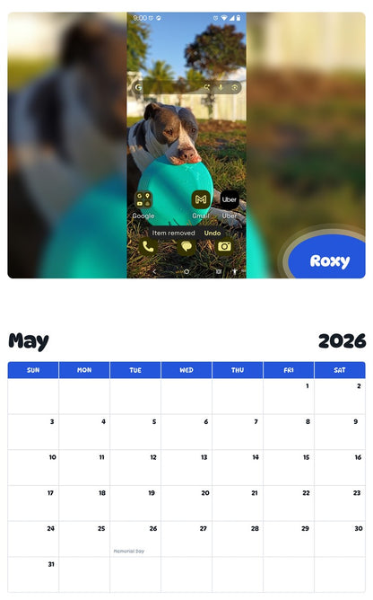 2026 - 2027 Roxy - Pawidols Pet Calendar