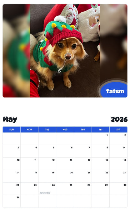2026 - 2027 Tatem - Pawidols Pet Calendar